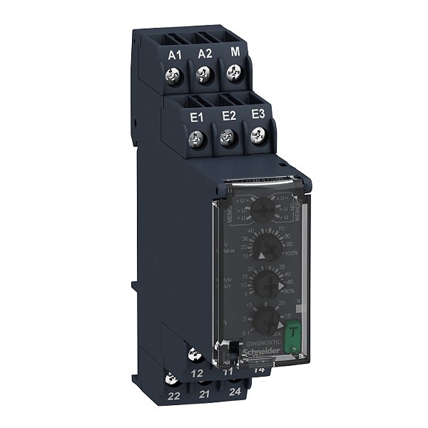 Modular 1-Phase Voltage Control Relay, 8 A, 2 Co, 0.05…5 V Ac/Dc, 24…240 V Ac/Dc RM22UA31MR SCHNEIDER