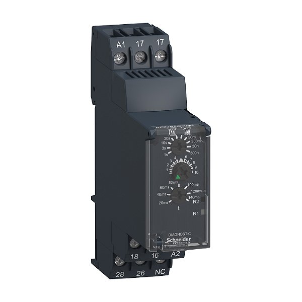 Modular Timing Relay, 8 A, 0.05 S…300 H, 2 Co, Star Delta, 24...240 V Ac/Dc RE22R2QGMR SCHNEIDER