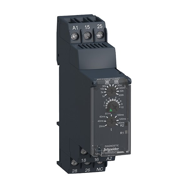 Modular Timing Relay, 8 A, 0.05 S…300 H, 2 Co, Star Delta, 24...240 V Ac/Dc RE22R2QTMR SCHNEIDER