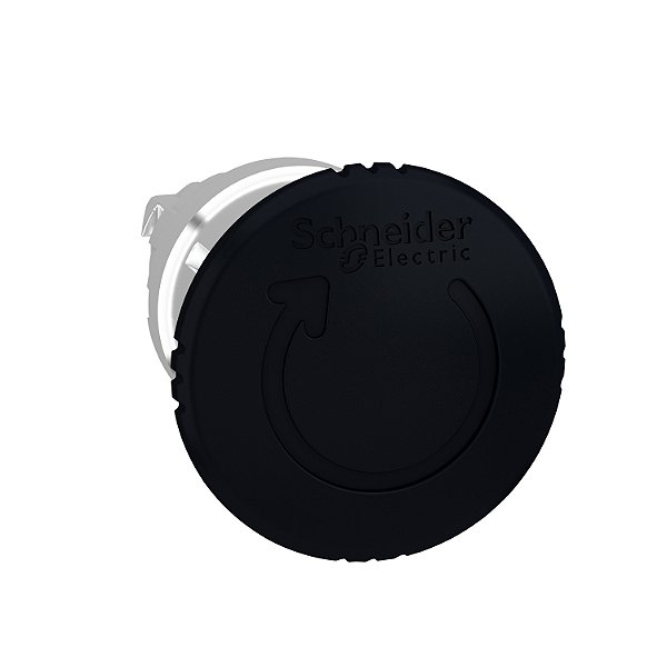 Cabeçote Para Botão Ø22Mm Metálico, Com Retenção, Girar Para Destravar, Cogumelo Ø40Mm, Preto ZB4BS52 SCHNEIDER