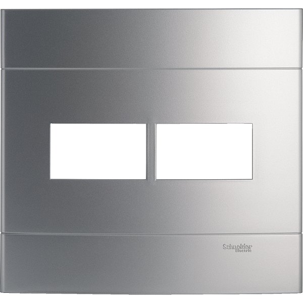 Placa 4X4 2 Postos Separados Prata Artico PRM044426 SCHNEIDER
