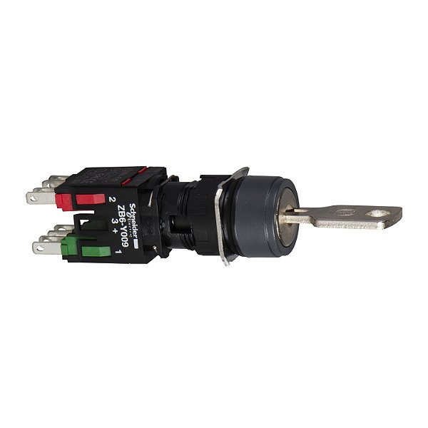 Comutator 16Mm Plastico Chave Redondo 2Pos Fixas 1Na 1Nf XB6AGC5B SCHNEIDER