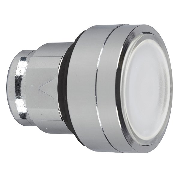 Cabeçote Para Botão Luminoso Ø22Mm Metálico, Faceado, Retorno Por Mola, Branco ZB4BA18 SCHNEIDER