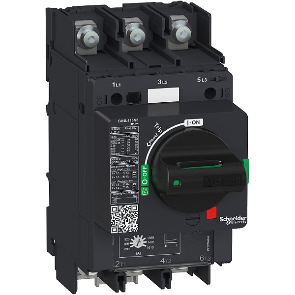 Motor Circuit Breaker, Tesys Gv4, 3P, 7 A, Icu 50 Ka, Magnetic, Lugs Terminals GV4L07N6 SCHNEIDER