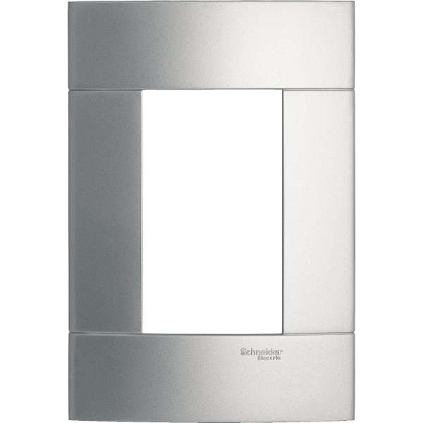 Placa 4X2 3 Postos Prata Artico PRM044236 SCHNEIDER