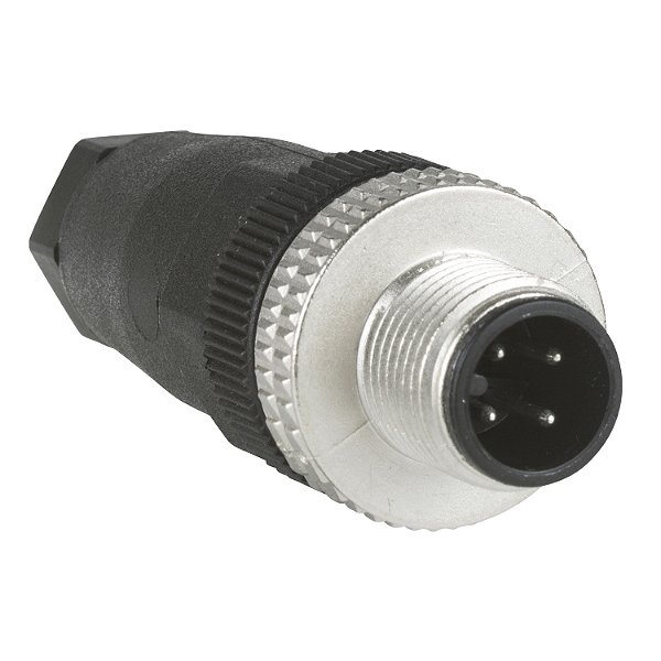 Conector M12 Machoo 4 Preto XZCC12MDM40B SCHNEIDER