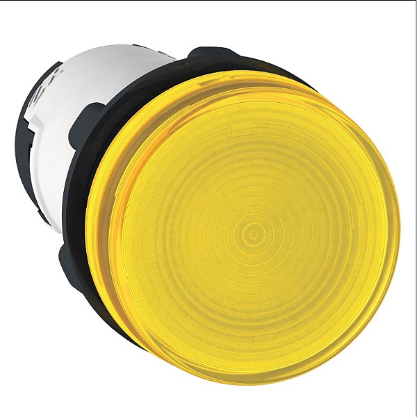 Sinalizador Monobloco Ø22Mm Plástico Com Lâmpada Ba9S, Amarelo, 230Vca XB7EV75P SCHNEIDER