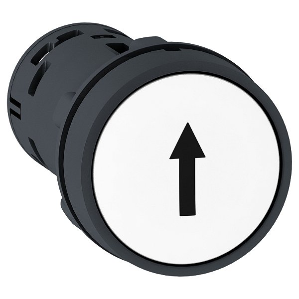 Botão Monobloco Ø22Mm Plástico, Retorno Por Mola, Branco, "↑", Na XB7NA11341 SCHNEIDER