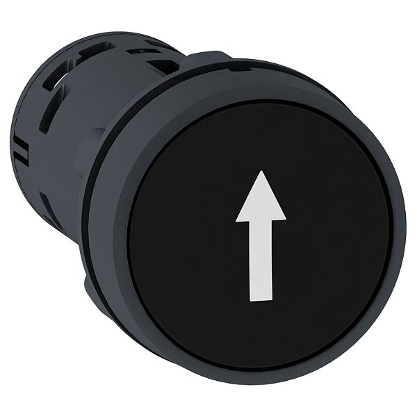 Botão Monobloco Ø22Mm Plástico, Retorno Por Mola, Preto, "↑", Na XB7NA21341 SCHNEIDER