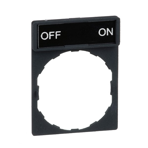 Porta Etiqueta 30X40Mm Preto Vermelho Off On ZBY2367 SCHNEIDER