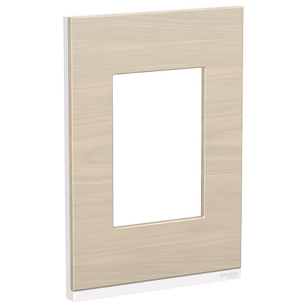 Placa+Suporte 4X2 3 Postos Class Br / Nordic Wood Vertical S734103829 SCHNEIDER