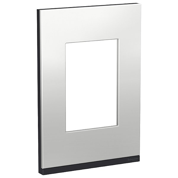 Placa+Suporte 4X2 3 Postos Class Gr / Aluminium Metal Vertical S734103849 SCHNEIDER