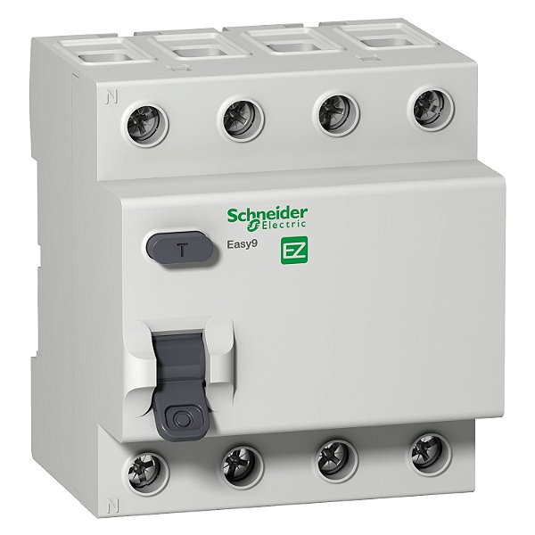 Interruptor Diferencial Residual Easy9 Rccb 4P 25A 30Ma Tipo Ac 400V EZ9R06425 SCHNEIDER