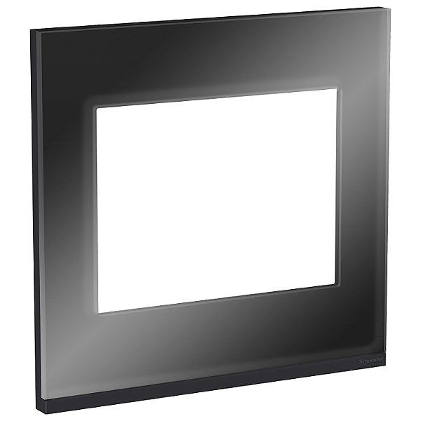 Placa+Suporte 4X4 6 Postos Class Gr / Dark Glass S734203819 SCHNEIDER