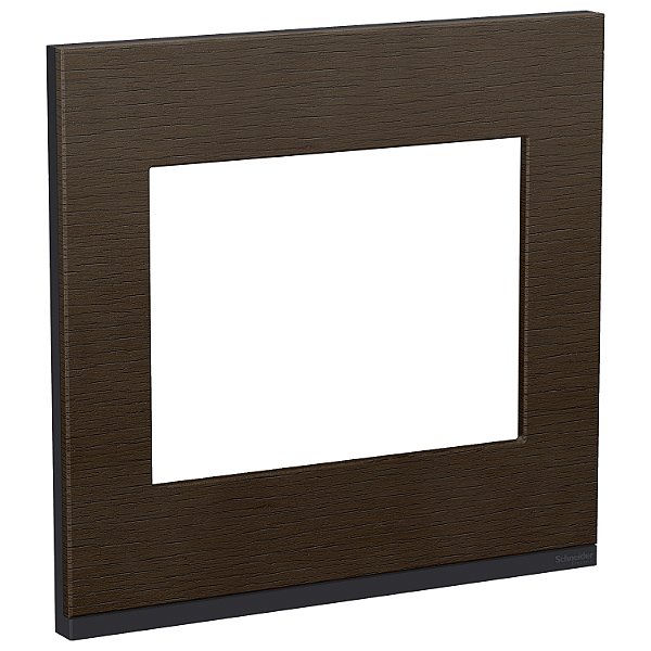 Placa+Suporte 4X4 6 Postos Class Gr / Wengue Wood S734203839 SCHNEIDER