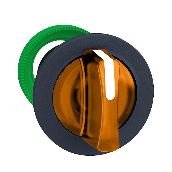 Flush Mounted Orange Illuminated Selector Switch Head 3 Pos Return Center ZB5FK1553 APC
