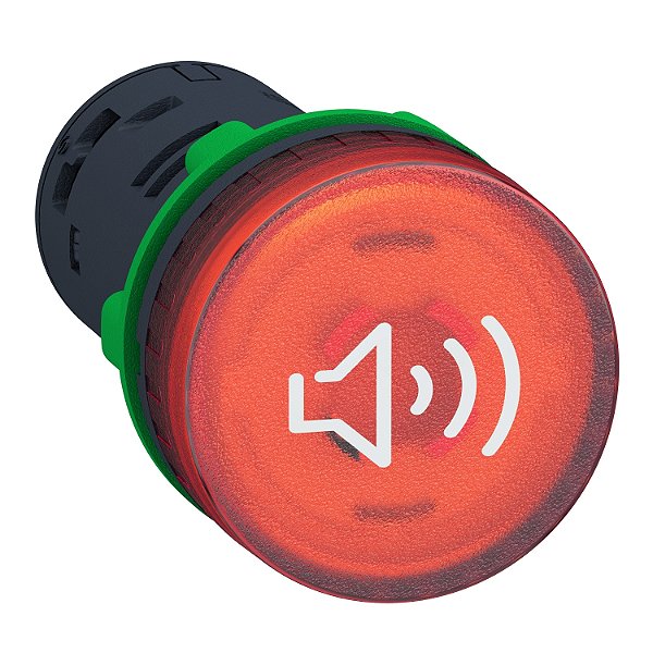 Sinalizador Sonoro Ø22Mm Plástico, 90Db, 6,8Khz, Vemelho, 24Vcc/Ca XB5KS2B4 SCHNEIDER