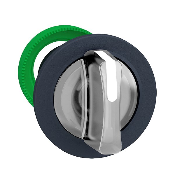 Flush Mounted White Illuminated Selector Switch Head 3 Pos Return Center ZB5FK1513 SCHNEIDER