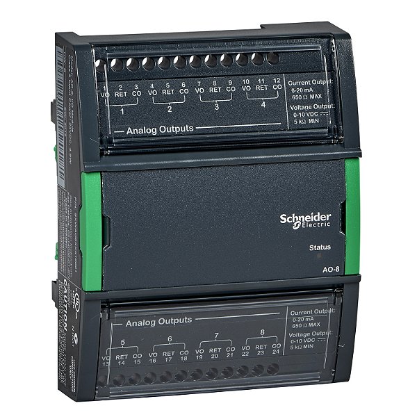Módulo De Expansão Smartx Ao-8 - 8 Saídas Analógicas (0-10Vdc Ou 0-20Ma) SXWAO8XXX10001 SCHNEIDER