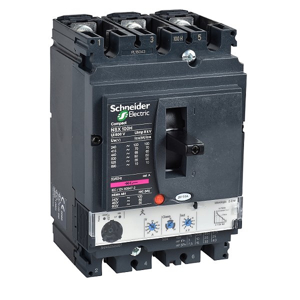 Disjuntor Nsx160H 2.2M 100A + Vigi Mh 3P LV430992 SCHNEIDER