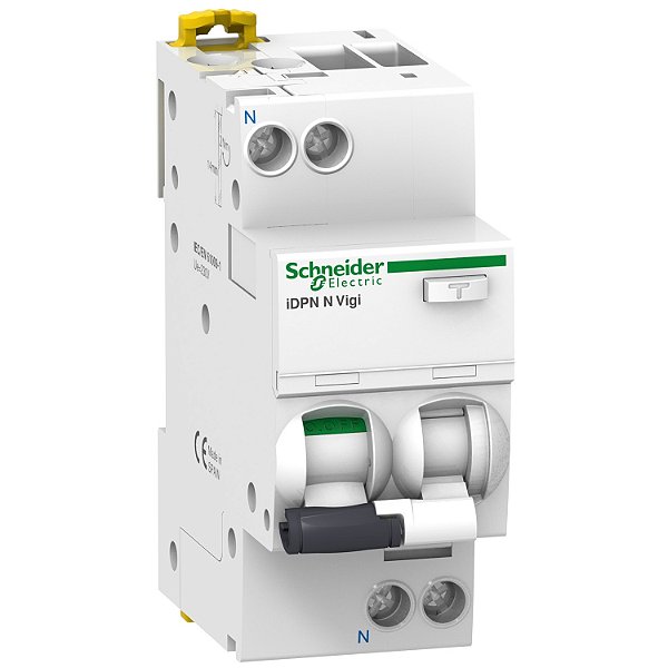 Disjuntor Diferencial Residual Idpnn Vigi 1P+N 6A C 300Ma Classe Ac 6000A 230V A9D41606 SCHNEIDER