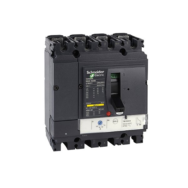 Circuit Breaker Compact Nsx100N, 50 Ka At 415 Vac, Tmd Trip Unit 16 A, 4 Poles 4D LV429867 SCHNEIDER