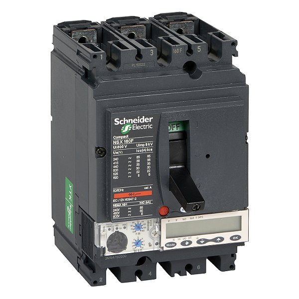 Disjuntor Nsx160B Micrologic5.2A 100A 3P LV430871 SCHNEIDER
