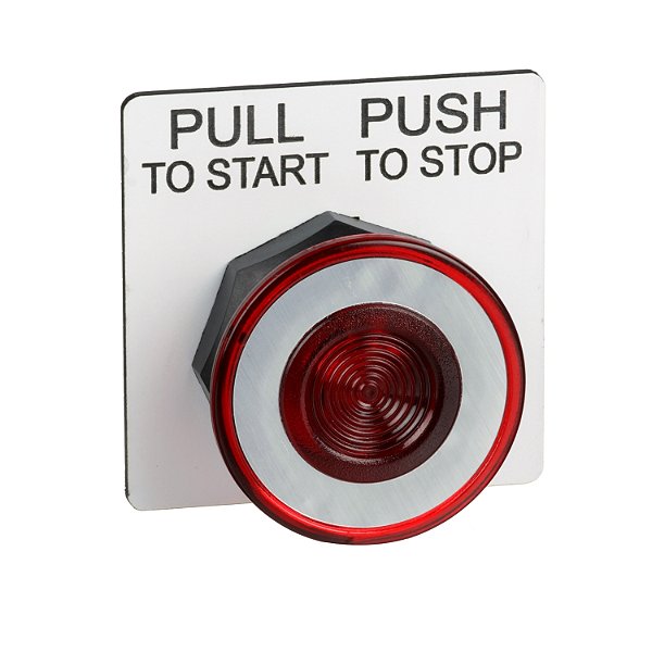 Cabecote Para Botao 30Mm Plastico Soco Empurrar Puxar D41 Vermelho 9001SKR9R SCHNEIDER