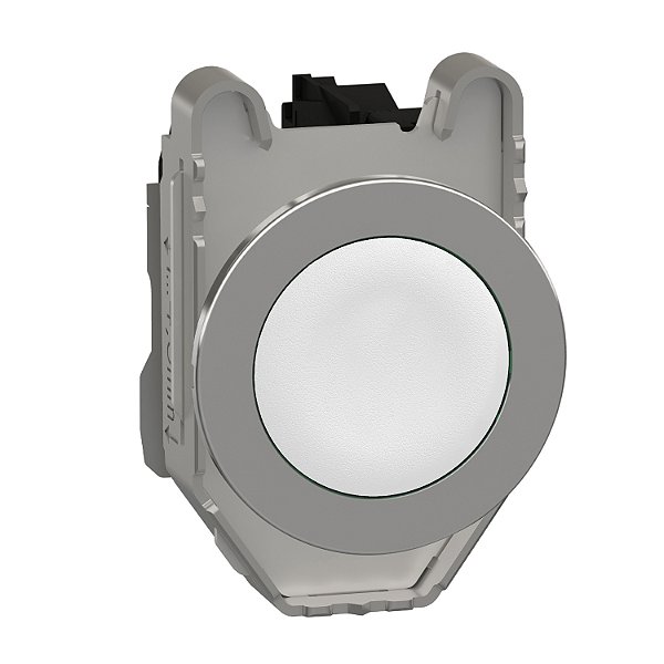 Push Button Flush Mounted, Metal, White, Ø30, Spring Return, Unmarked, 1 No XB4FA11 SCHNEIDER