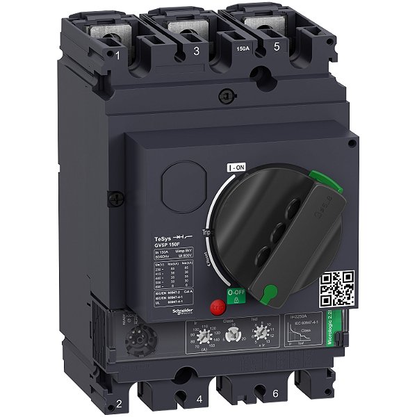 Motor Circuit Breaker, Tesys Gv5, 3P, 150A, Icu 36Ka, Thermal Magnetic GV5P150F APC