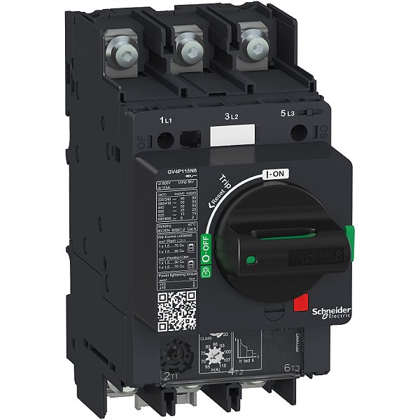 Motor Circuit Breaker, Tesys Gv4, 3P, 50A, Icu 25Ka, Thermal Magnetic, Lugs Terminals GV4P50B6 SCHNEIDER
