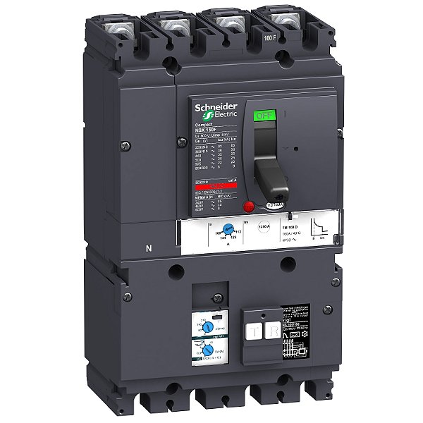 Disjuntor Nsx160B Tm160D + Vigi Mh 4P4D LV430360 SCHNEIDER