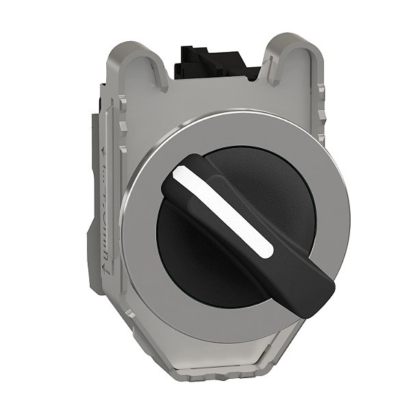 Selector Switch Flush Mounted, Metal, Black, Ø30, 2 Positions, Stay Put, 1 No XB4FD21 SCHNEIDER