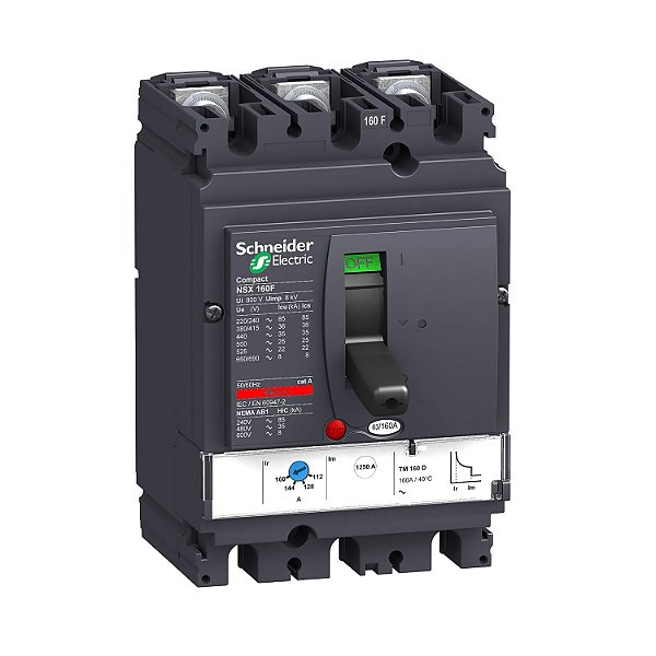 Disjuntor Nsx160F Tm80D 3P2D LV430623 SCHNEIDER