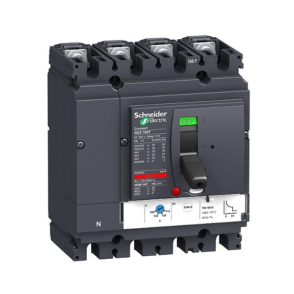 Disjuntor Nsx160F Tm125D 4P4D LV430651 SCHNEIDER
