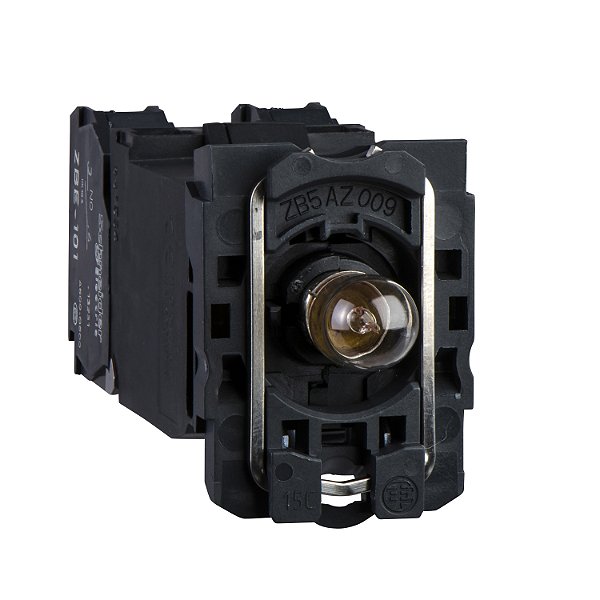 Corpo Para Botão Luminoso Modular Plástico, Para Lâmpada Ba9S, Laranja, Na+Nf, 400V ZB5AW05D55 SCHNEIDER
