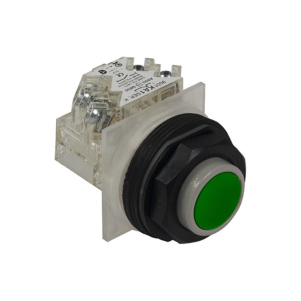 Botao 30Mm Plastico A Impulsao Embutido G.Alta 1Na 1Nf Verde 9001SKR2GH13 SCHNEIDER