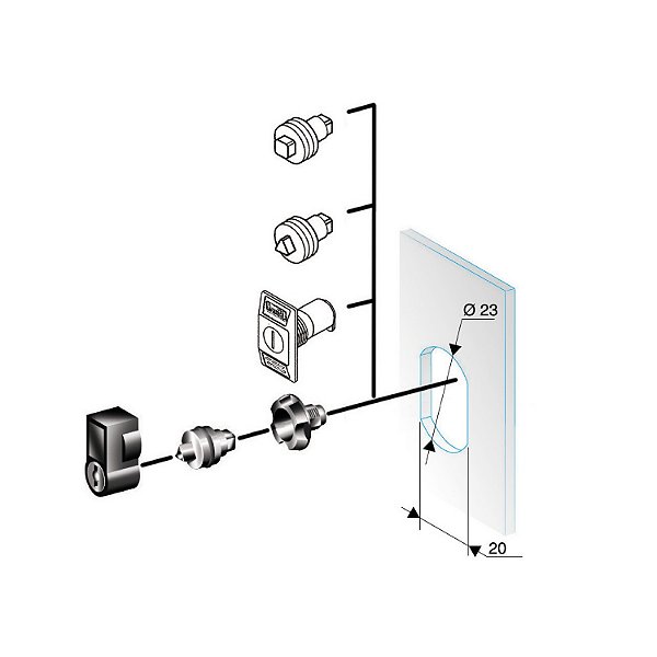 Fecho Triangulo 6,5Mm NSYTT6CRN SCHNEIDER