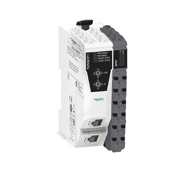 Kit Com Módulo De Comunicação Ethernet/Ip - Base - Módulo De Alimentação - Borneira De 12 Vias - Ip20 - 24 Vdc TM5NEIP1K SCHNEIDER
