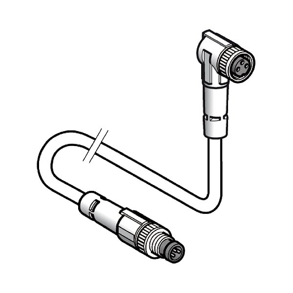 Cabo Com Conector M8 - M8 3 Pin 2M XZCR2706037R2 SCHNEIDER