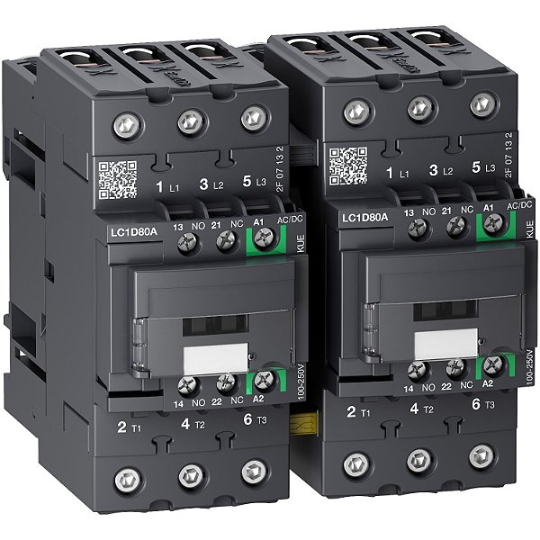 Tesys D Reversing Contactor 3P 80A Ac-3 Up To 440V Coil 48-130V Ac/Dc LC2D80AEHE SCHNEIDER