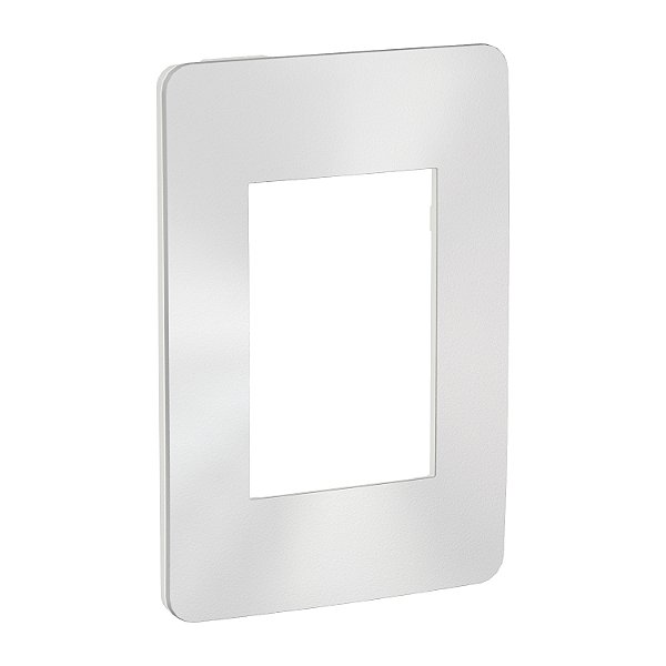 Orion - Cover-Frame 4X2 - 3 Modules - White / Chrome Satin S732103419 APC