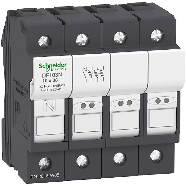 Porta Fusivel Sem Indicador 3P+N 32A 10X38 DF103N SCHNEIDER
