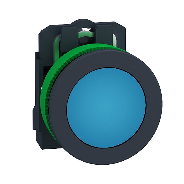 Sinalizador Monobloco Faceado Ø30Mm Plástico, Led De Alto Brilho, Azul, 110...120Vca XB5FVG6 SCHNEIDER