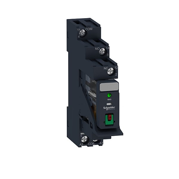 Interface Plug-In Relay Pre-Assembled, 10 A, 1 Co, Lockable Test Button, Led, Protection Module, 230 V Ac RXG12P7PV SCHNEIDER