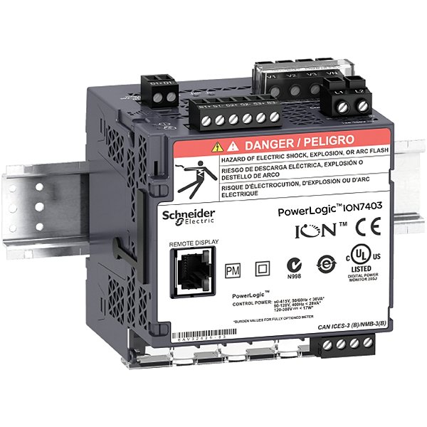 Powerlogic Ion7400 Din Rail Mount - Utility Meter Base METSEION7403 APC