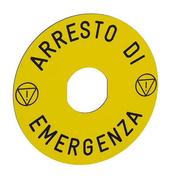 Etiqueta Circular Plastica D60 Com Gravacao Em Italiano ZBY9630 SCHNEIDER
