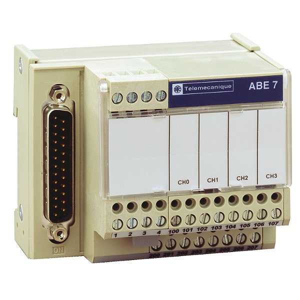 Base Telefast Com Bornes Para 4 Entradas Analogicastermort ABE7CPA412 SCHNEIDER