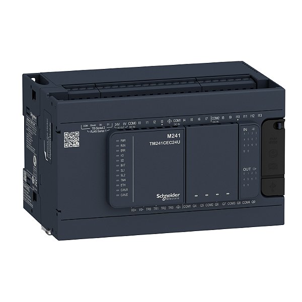 Controlador Lógico Programável - 14 Entradas / 10 Saídas Digitais - 6 Saídas Relé + 4 Source (Pnp) - Modbus Tcp - 110/220 Vac TM241C24R APC
