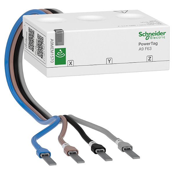 Sensor De Energia Powertag Acti9 Flex 3P+N Conexão Superior Ou Inferior Max 63A A9MEM1570 SCHNEIDER